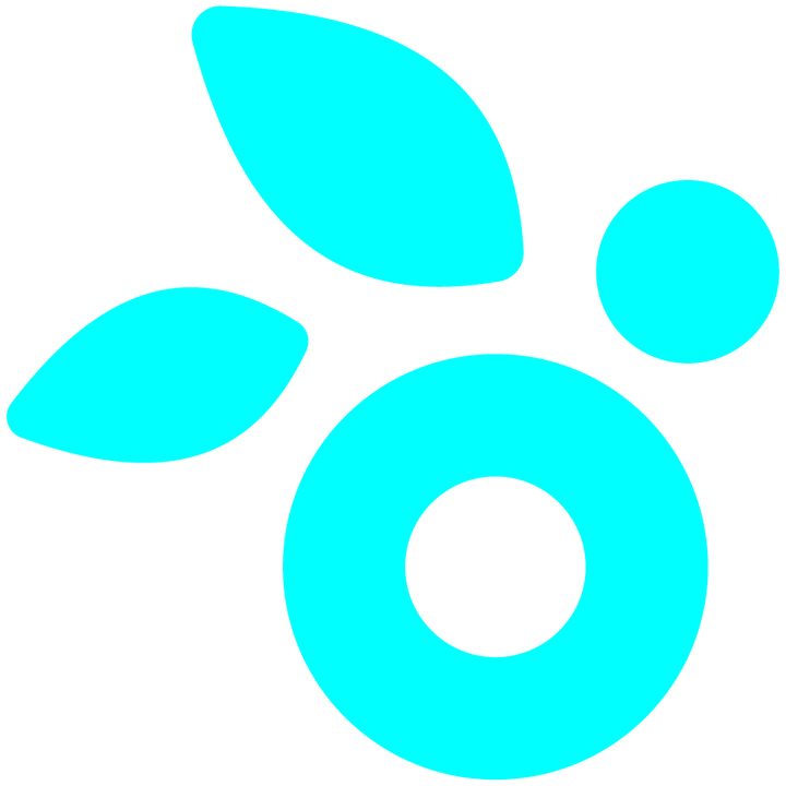 Cherry logo ~ Pure Cyan