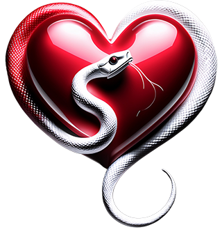 Snakey Heart Tag